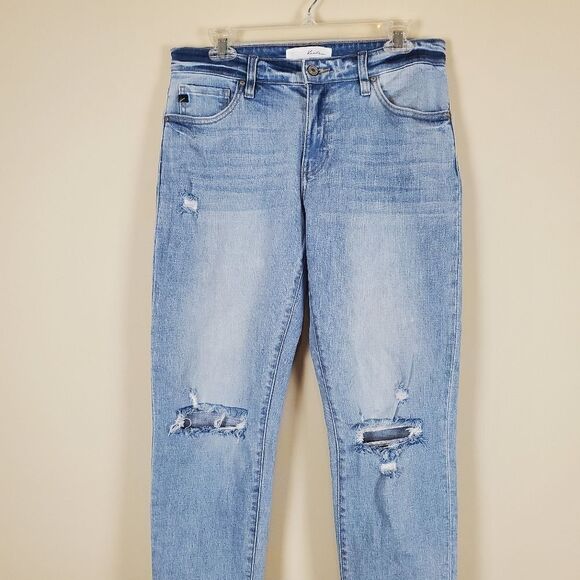 Kancan Distressed Cuffed Ankle Jeans Size 7/27 - Picture 2 of 7